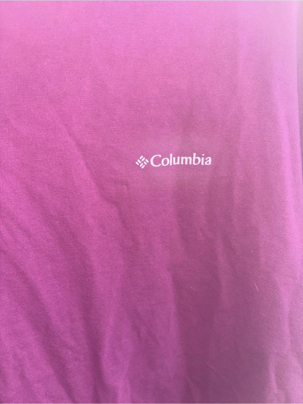 Columbia Small Logo Tee in Vibrant Pink